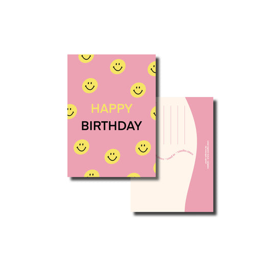 Smiley birthday kaart