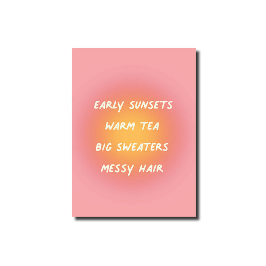 Sunsets poster A4