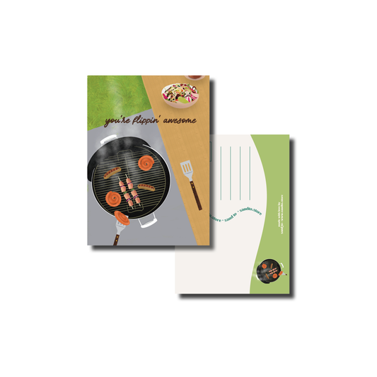 Vaderdag & BBQ Kaart A6 – “You’re Flippin’ Awesome” – Envelop Optioneel