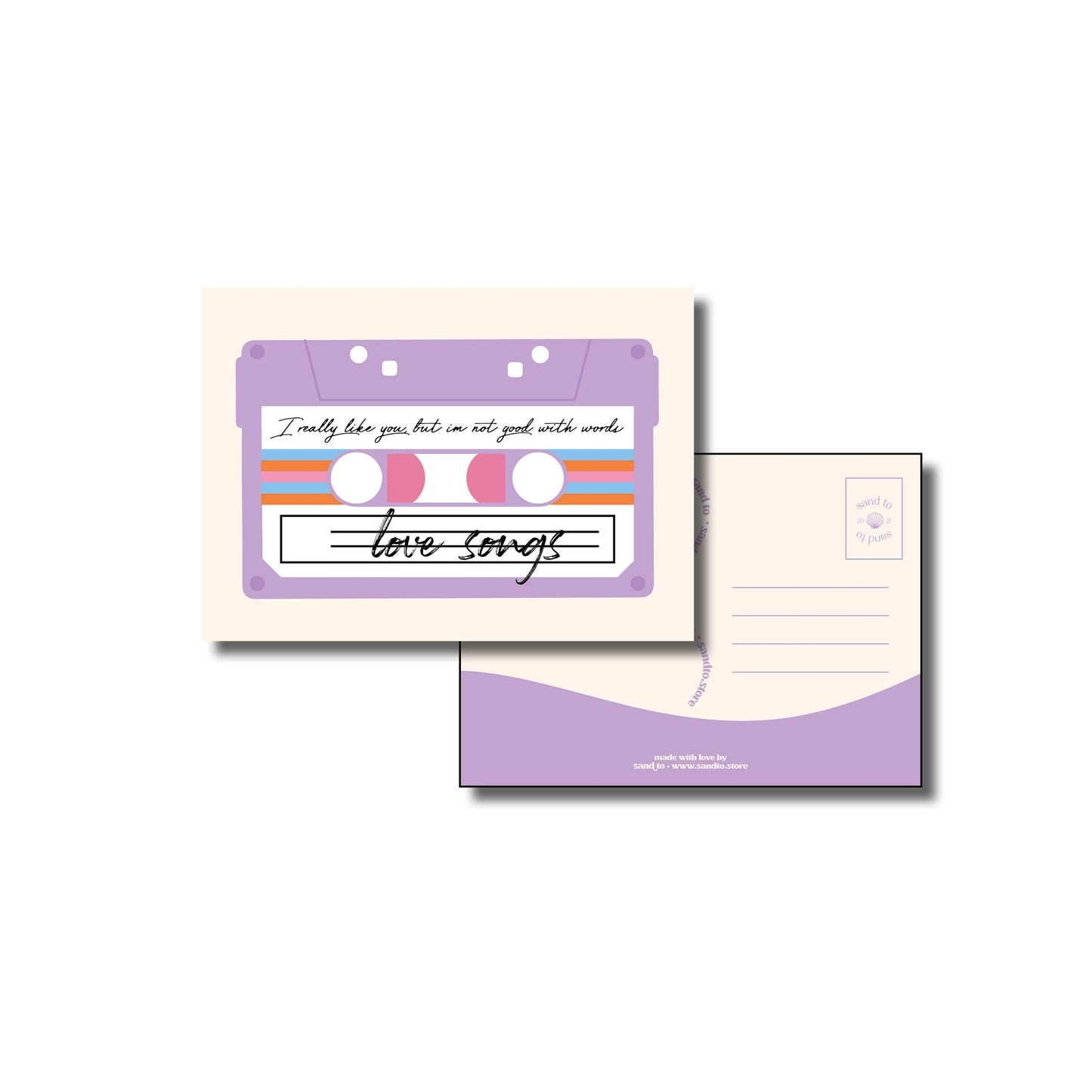 Cassette tape love kaart